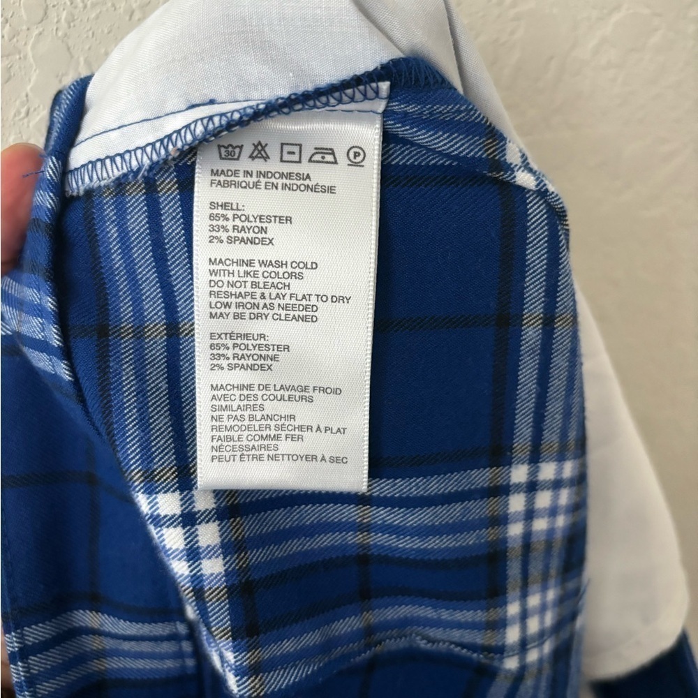 UO Daisy Plaid Zip-Front Wide Leg Pant size 8 - Picture 11 of 11